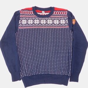 Dale of Norway Blue and Red Patterned Sweater